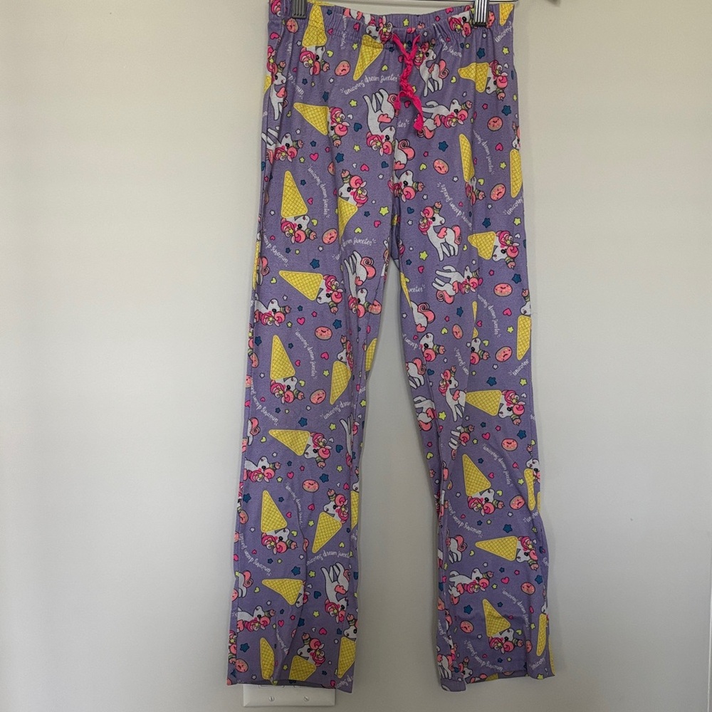 Justice Unicorn Pajama Pants Sz 12 GUC